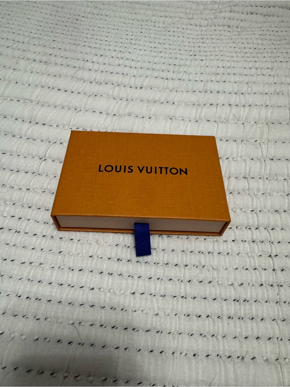 Louis Vuitton Empty Small Drawer Gift Box 5.25” Orange Blue Tab